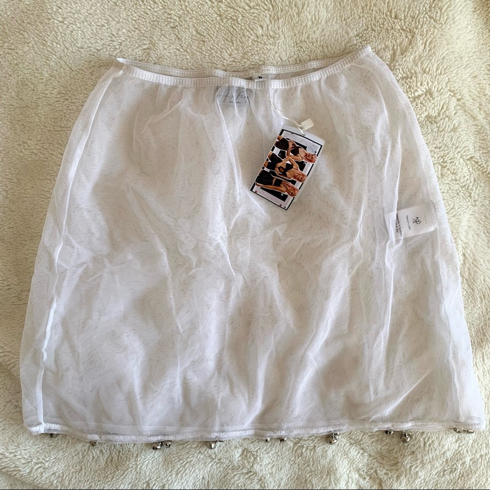 Her Pony The Label White Mesh Skirt BNWT Size UK6